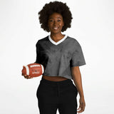 Women's All Over Print Cropped Football Jersey