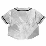 Women's All Over Print Cropped Baseball Jersey