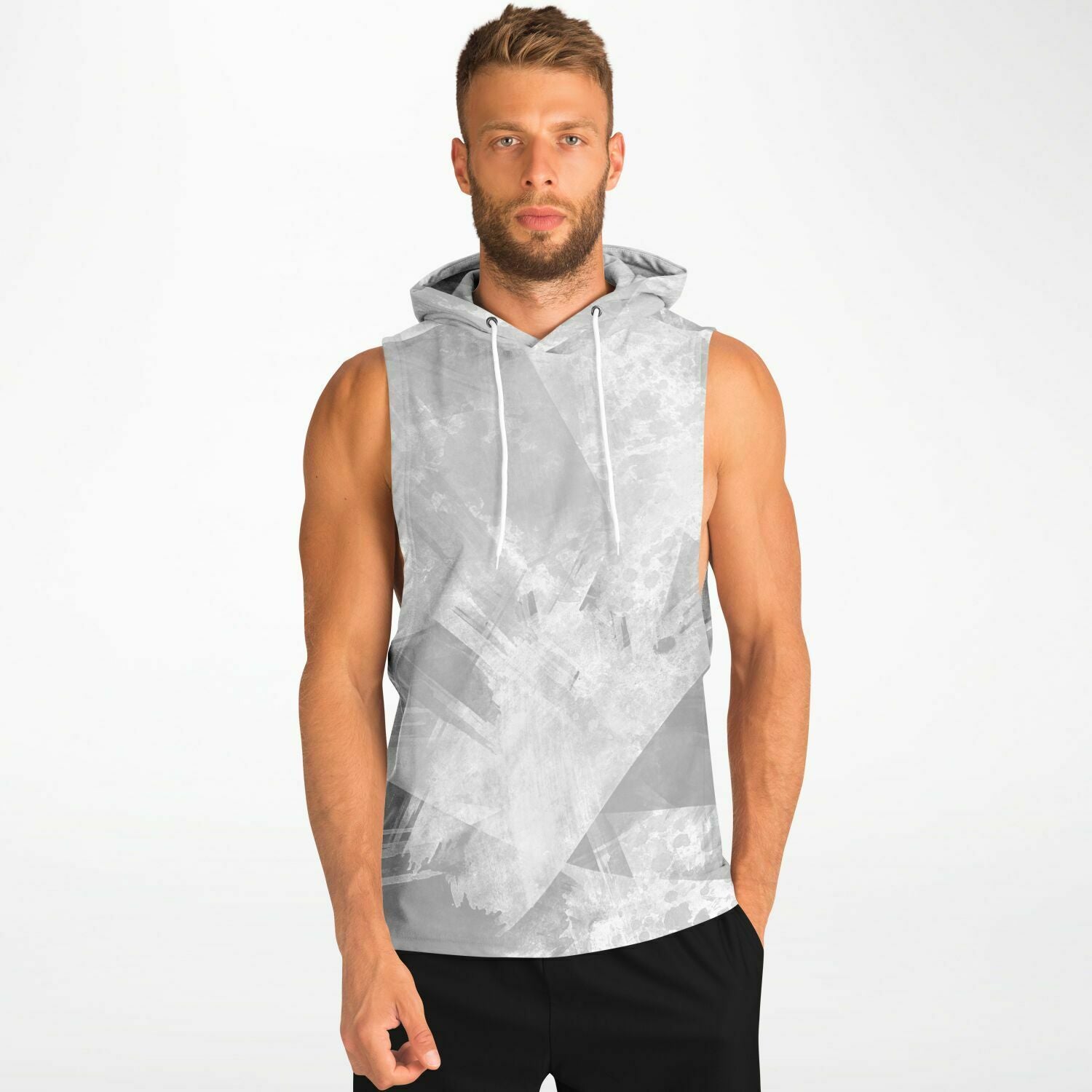 Adult All Over Print Athletic Sleeveless Hoodie