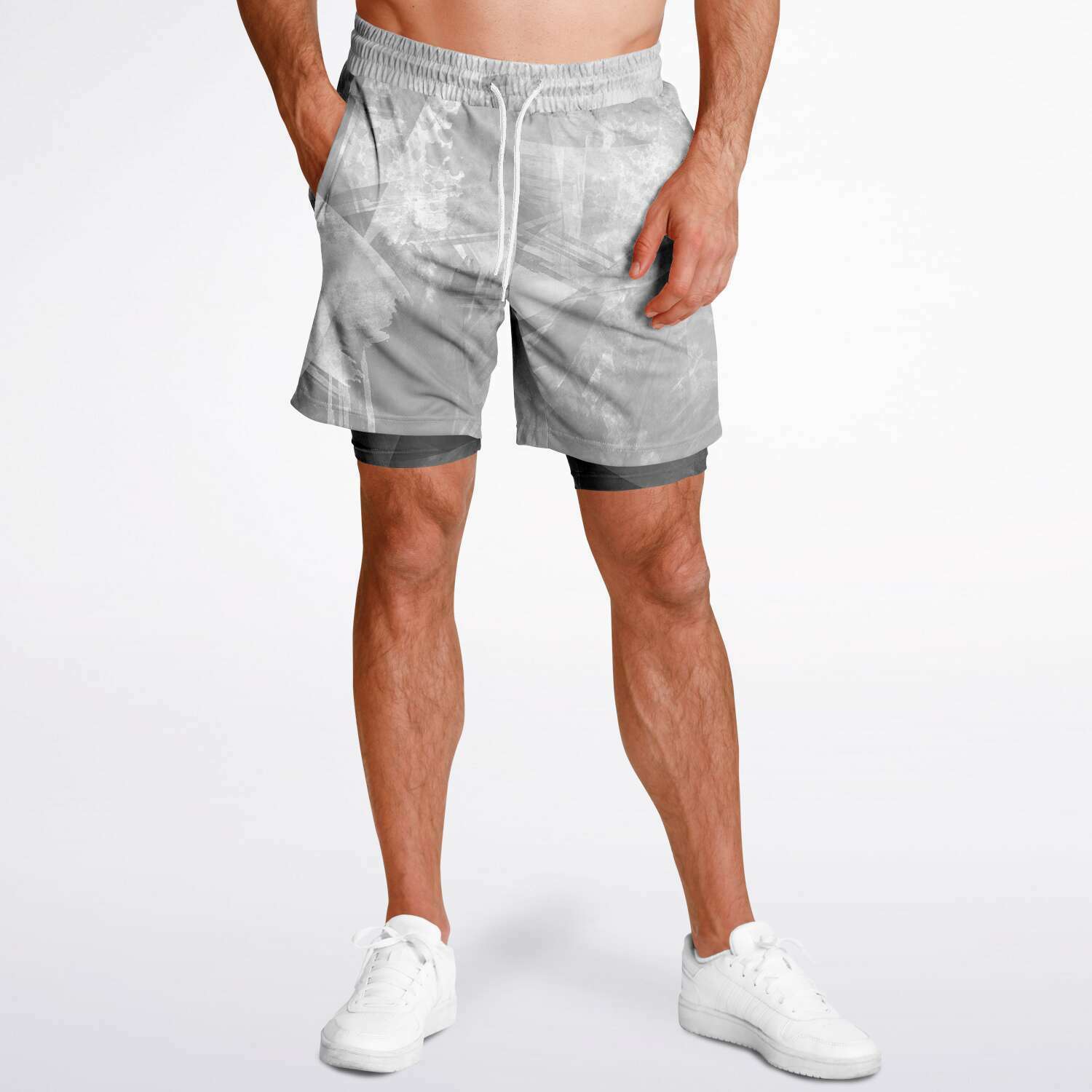 Men's All Over Print 2-in-1 Shorts