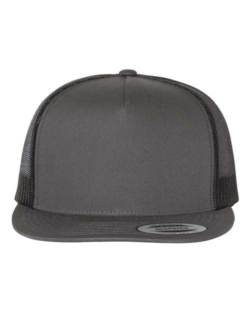 Adjustable Five-Panel Classic Trucker Hat - Flat Bill | Yupoong 6006