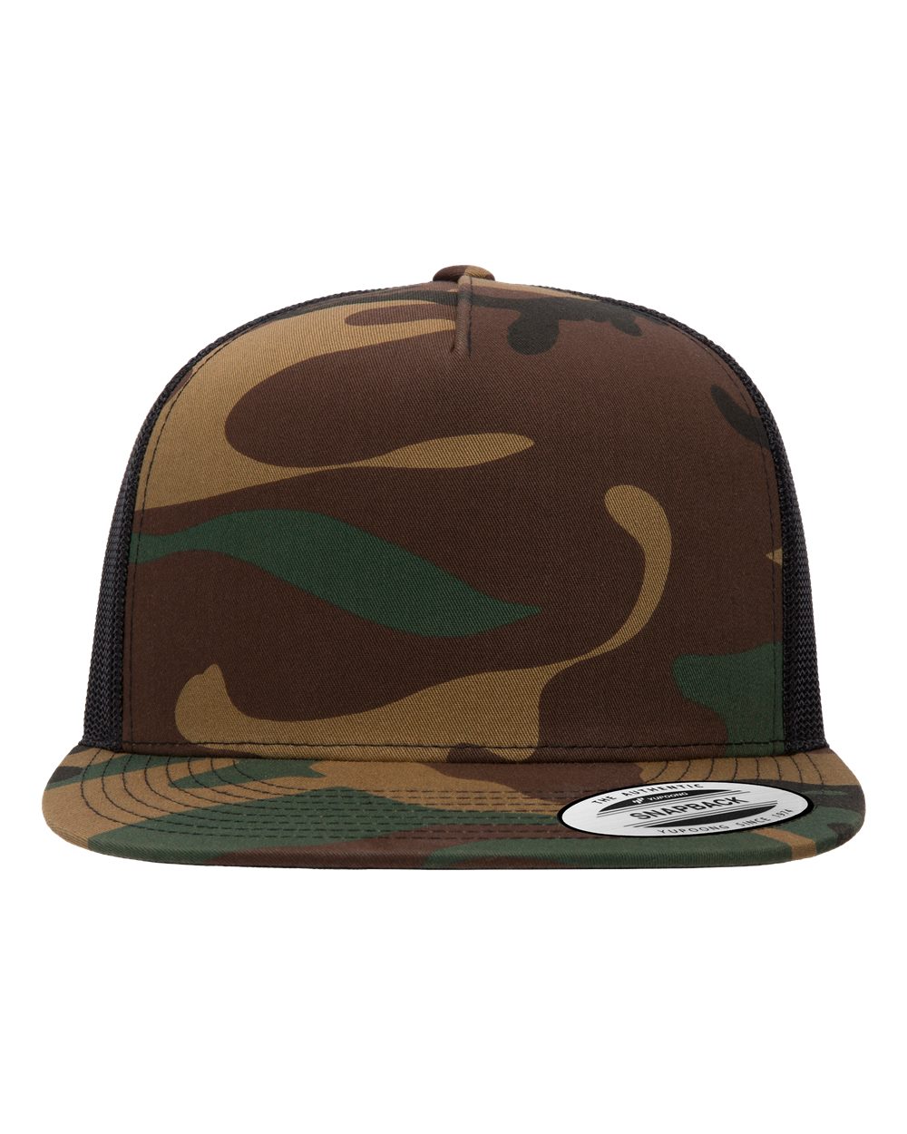 Adjustable Five-Panel Classic Trucker Hat - Flat Bill | Yupoong 6006