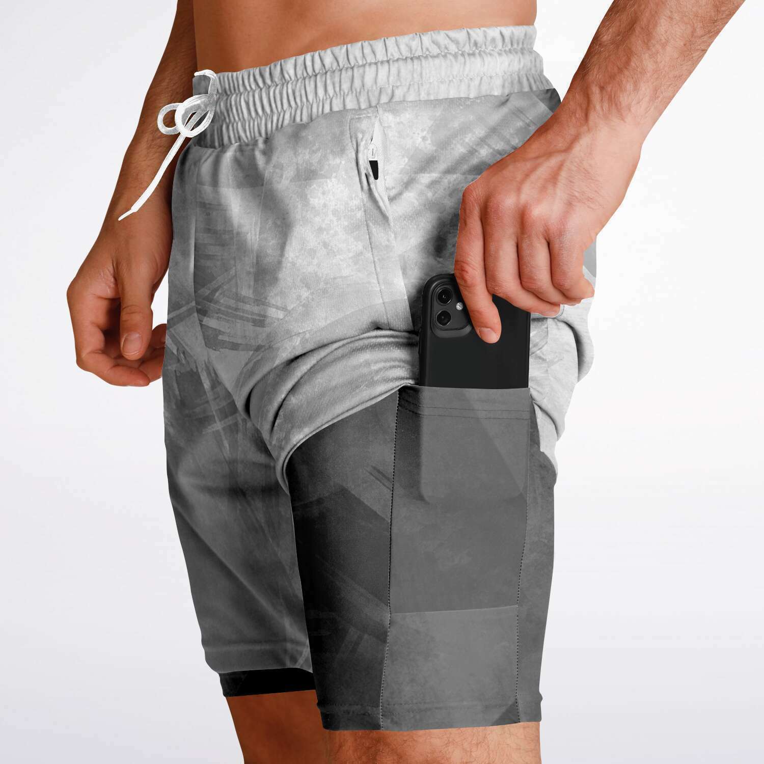 Men's All Over Print 2-in-1 Shorts