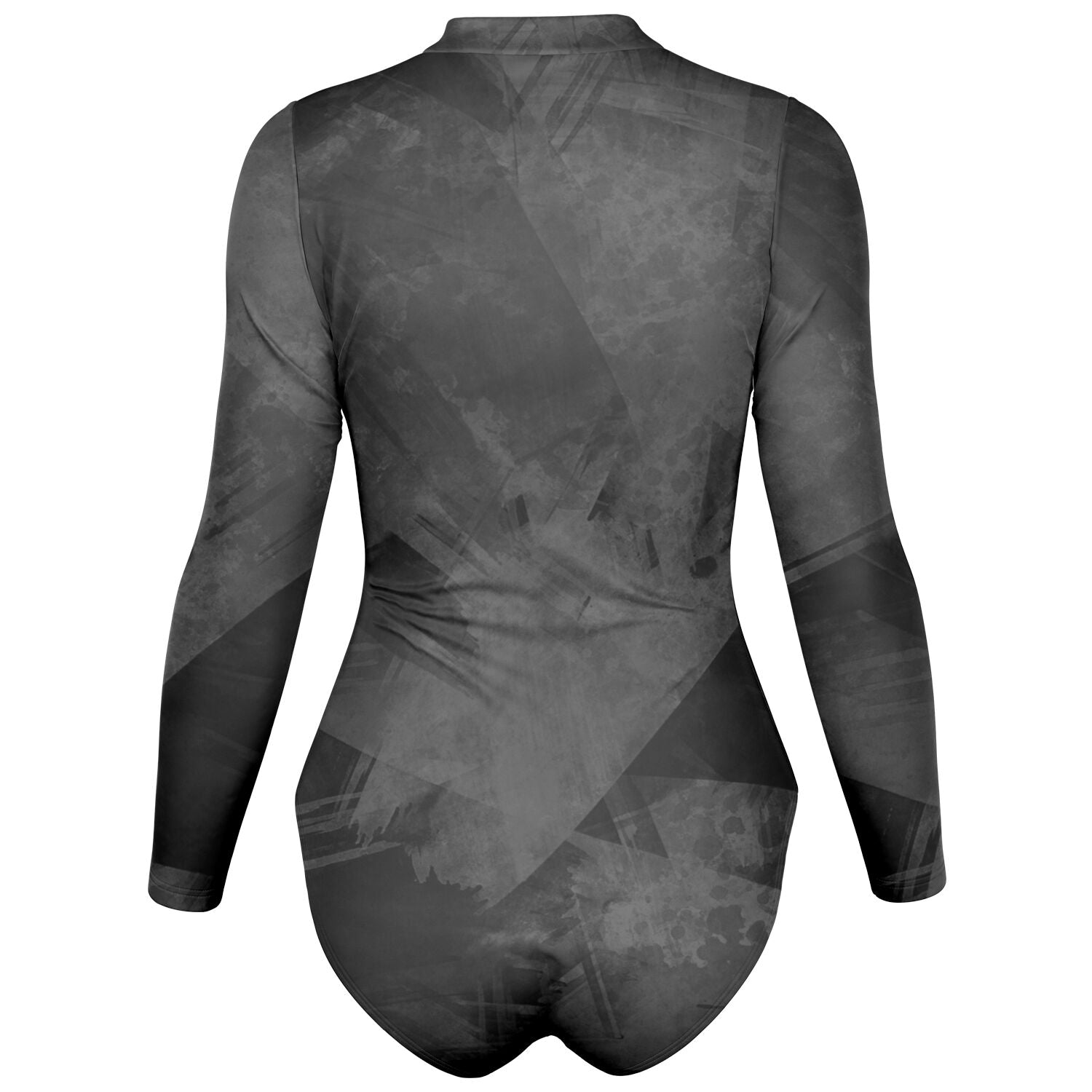 Women's All Over Print Zipped Long Sleeve Bodysuit