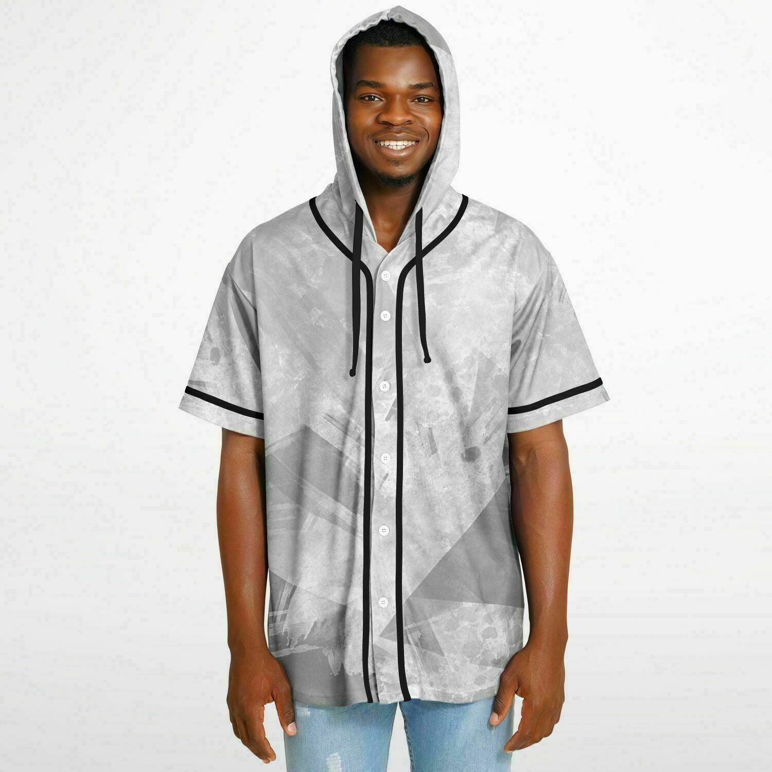 Adult All Over Print Hooded Baseball Jersey