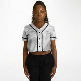 Women's All Over Print Cropped Baseball Jersey