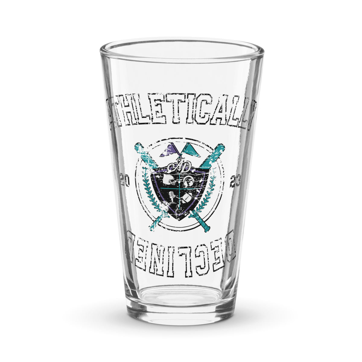 Athletically Declined Pint Glass