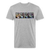 Adult 'Evolution of Gaming' Fitted Tri-Blend T-Shirt - heather gray